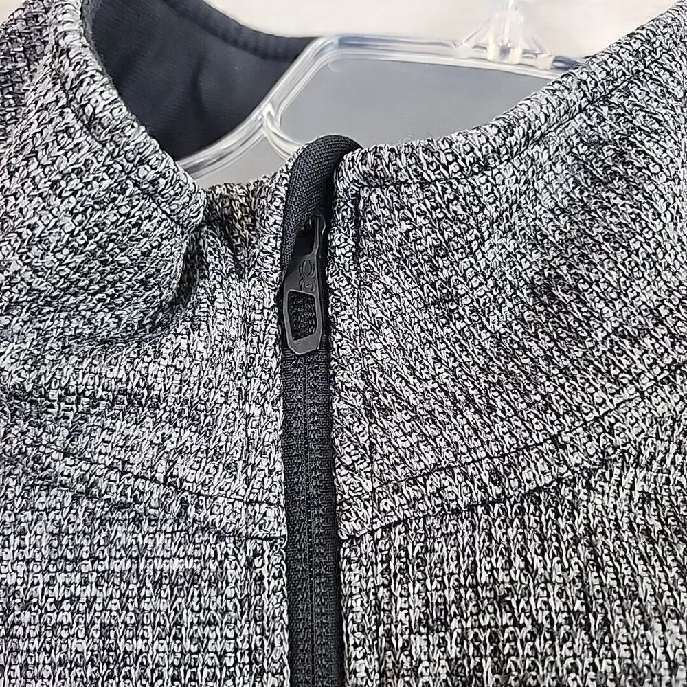 Spyder Outbound Sweater Men's Large Gray Black 1/4 Zip Fleece Stretch Breathable